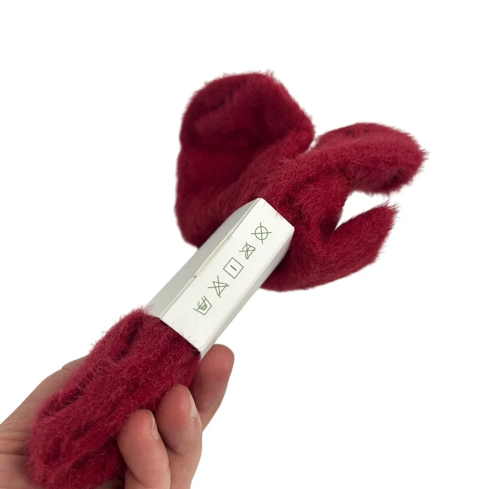 Halara Fuzzy Plush‎ Crew Socks 2 Pair Set One Size Red Green Christmas Cozy Gift
